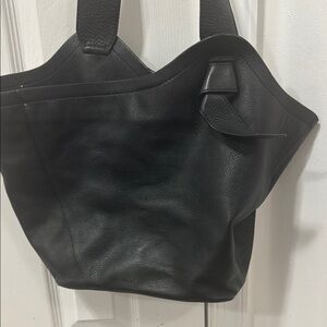Black Leather Tote Bag